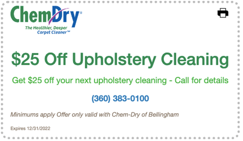 $25 Off Upholstery Cleaning Coupon
